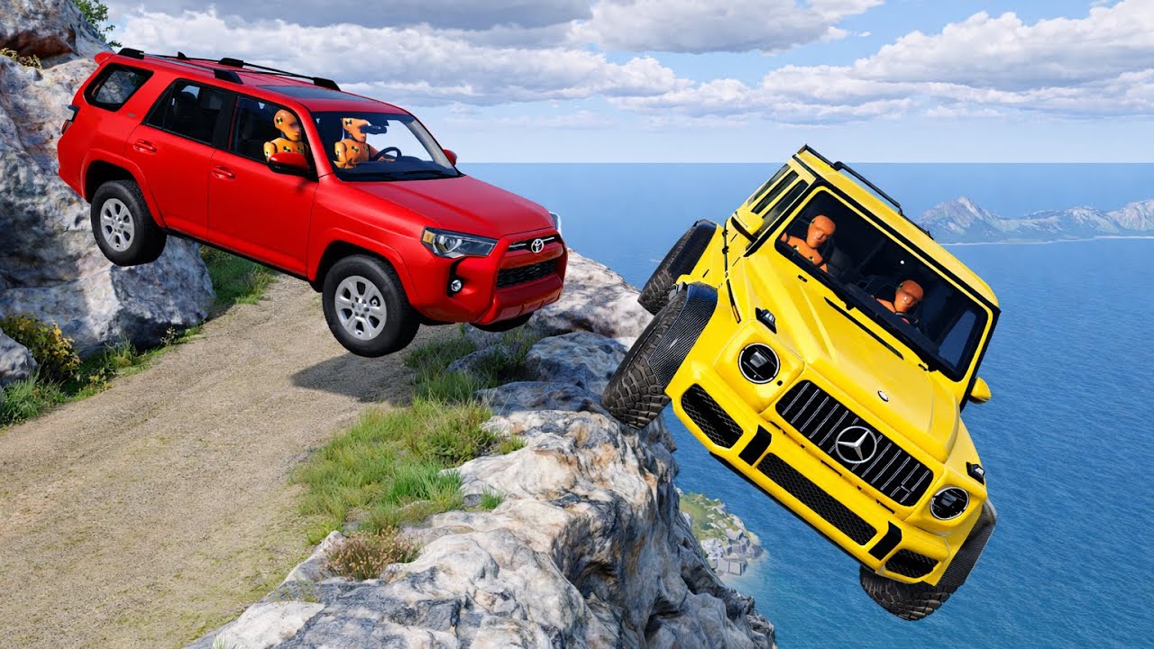 Cars Vs Cliff Roads #211 BeamNG.drive Challenge Ends In Total Destruction!
