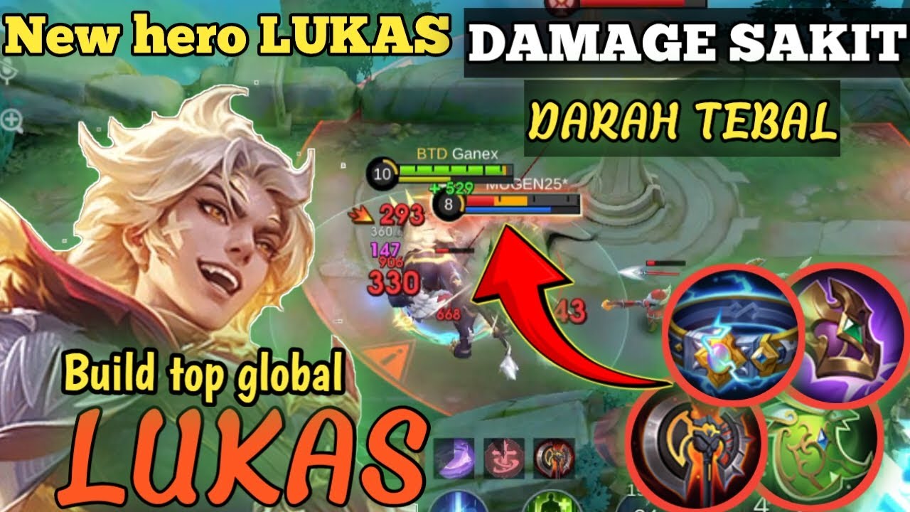 Gameplay New Hero Lukas Dan Build Tersakit Lukas Hyper 2024 || Build Top Global Lukas - Mlbb
