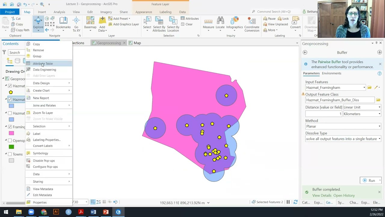 ArcGIS geoprocessing: buffering clipping and erasing