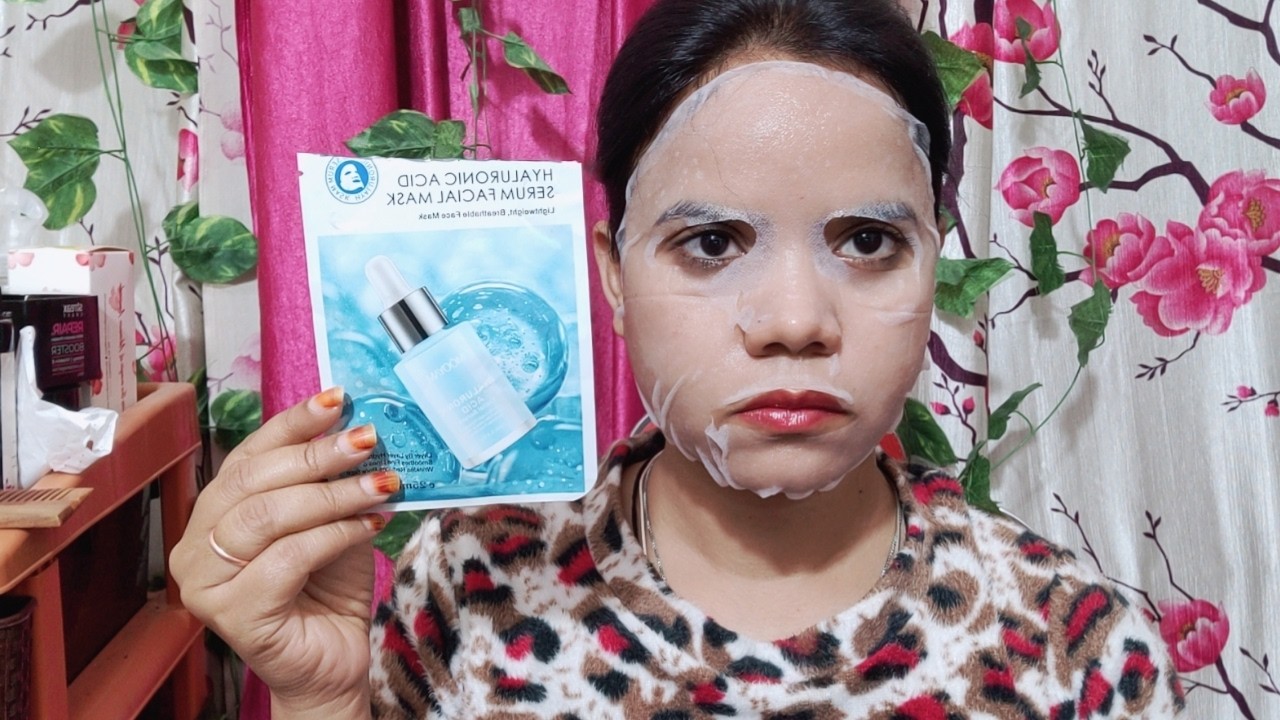 Mooyam Hyaluronic Acid Serum Facial Mask! For Honestly Video shamsheri beautyHub