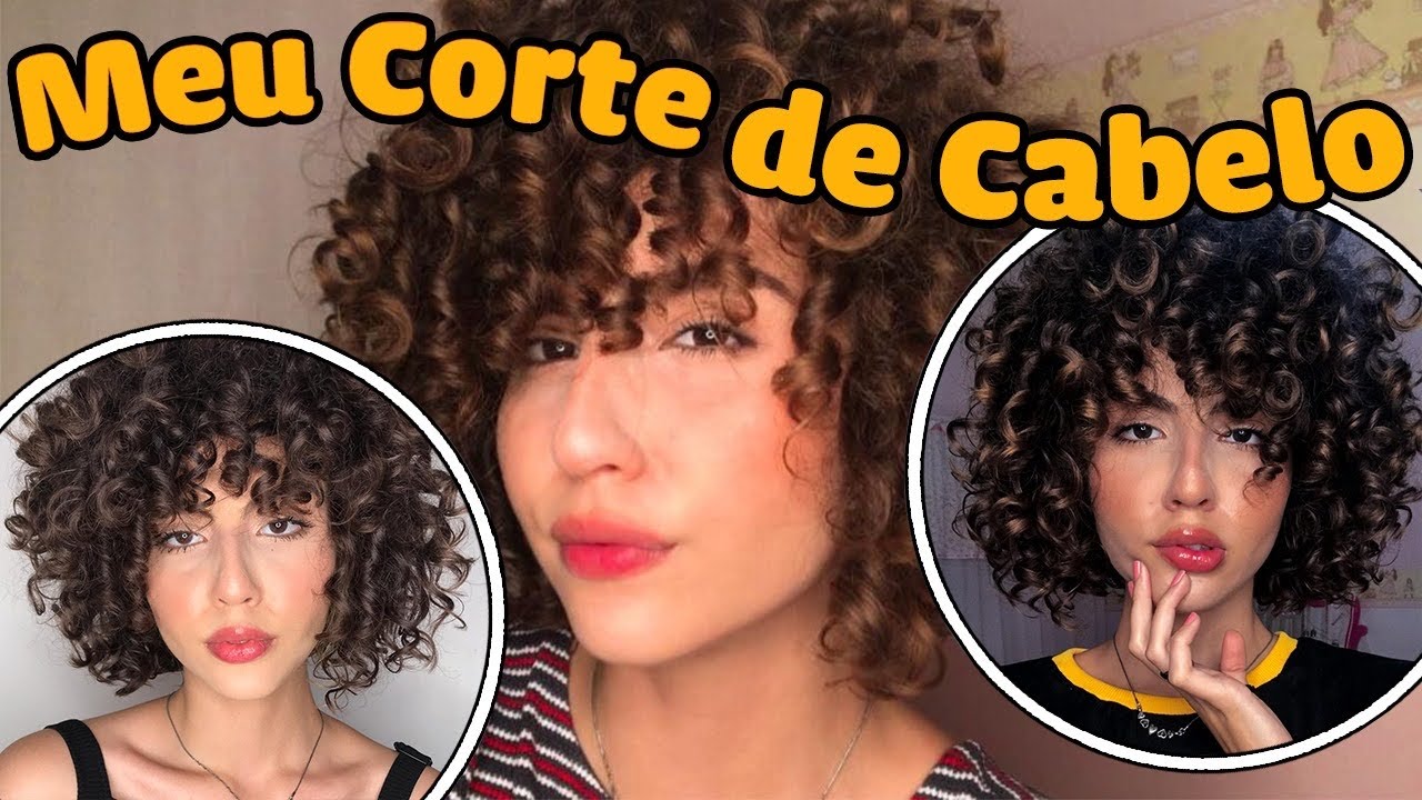 MEU CORTE DE CABELO CACHEADO CURTO (+ brownie fácil 4k inscritos)