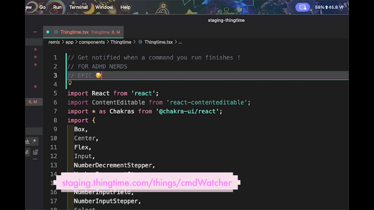 Thingtime cmdWatcher 🚀