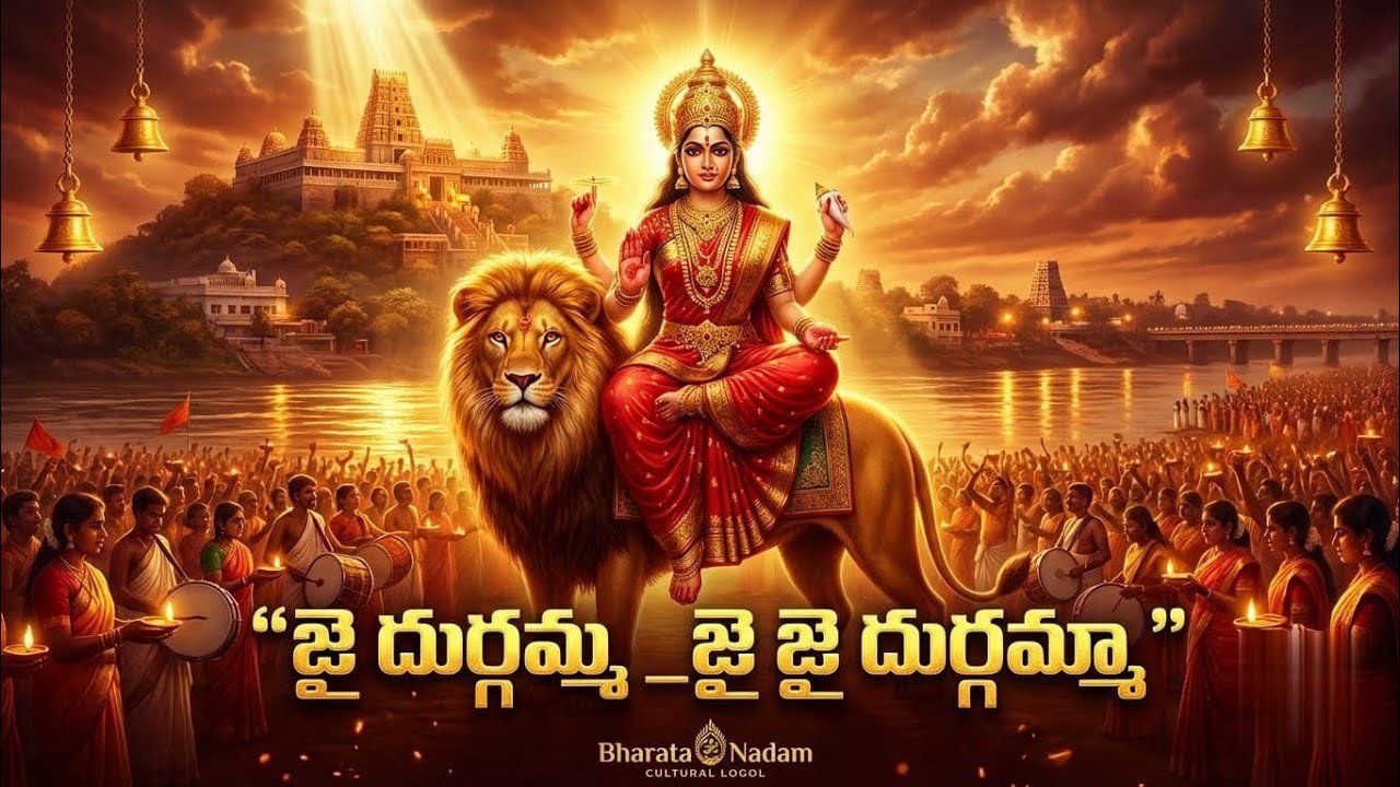 జై జై దుర్గమ్మా | Kanaka Durga Dappu Song | బెజవాడ అమ్మ Mass Folk Devotional | Bharata Nadam