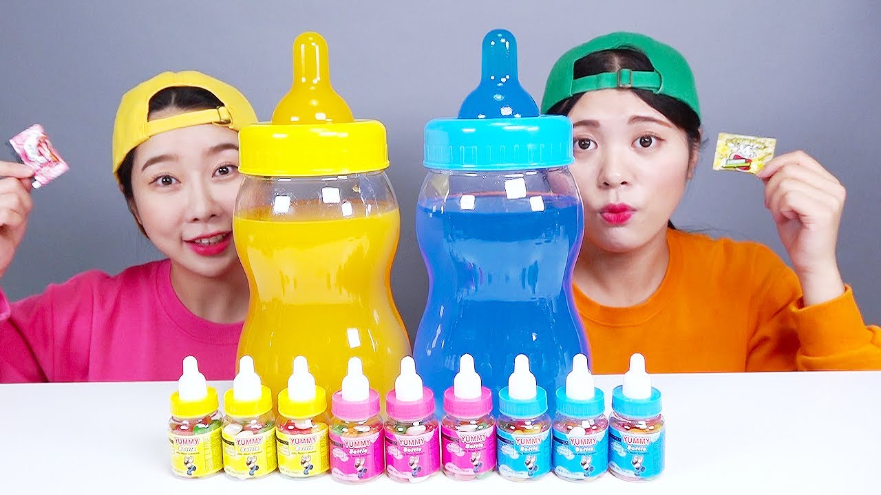Big Bottle candy jelly DONA Mukbang