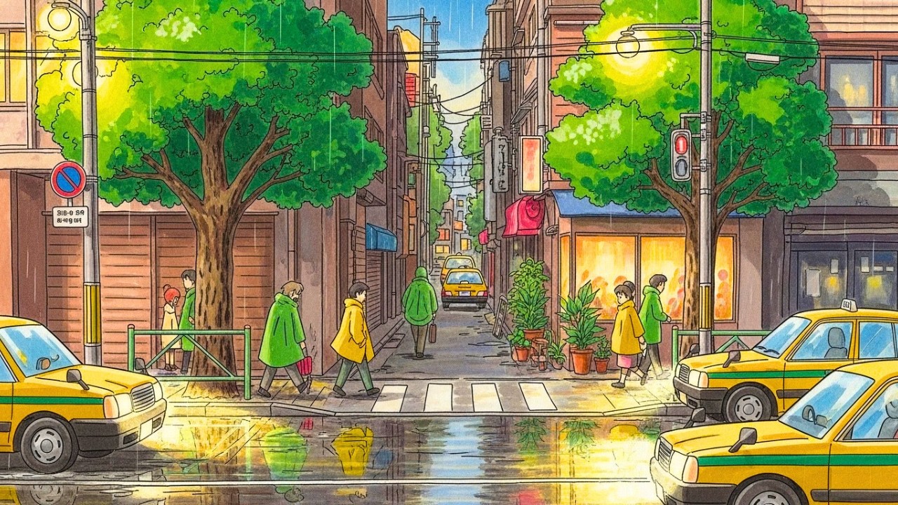 Rainy Day Exam Time in 90s China Nostalgia Trip | Ghibli Style