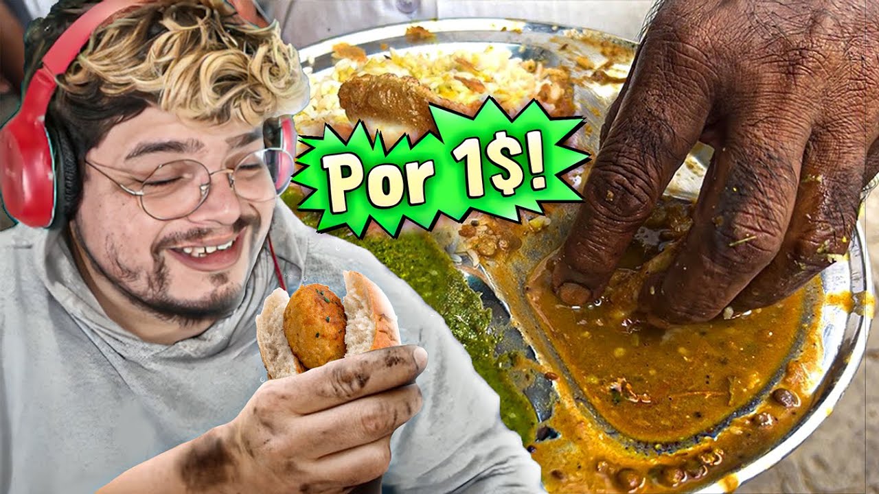 COMIDA DE RUA INDIANA POR 1$! Analise CientifiGa Comida Indiana #10