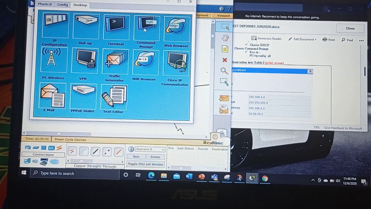 PRACTICAL TEST TELECOMMUNICATION NETWORK