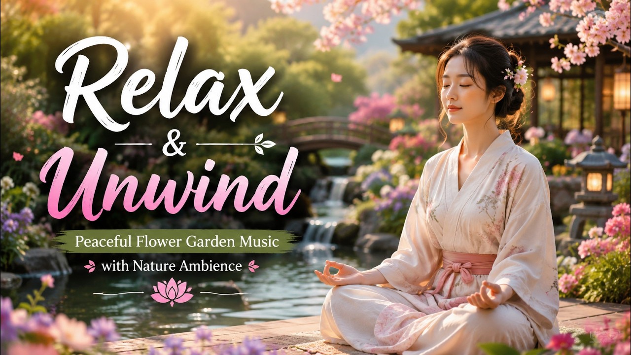 Beautiful Flower Garden 🌸 Relaxing Music for Sleep, Meditation & Stress Relief