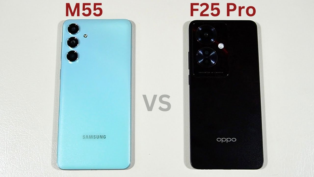 Samsung Galaxy M55 vs Oppo F25 Pro Speed Test and Camera Comparison