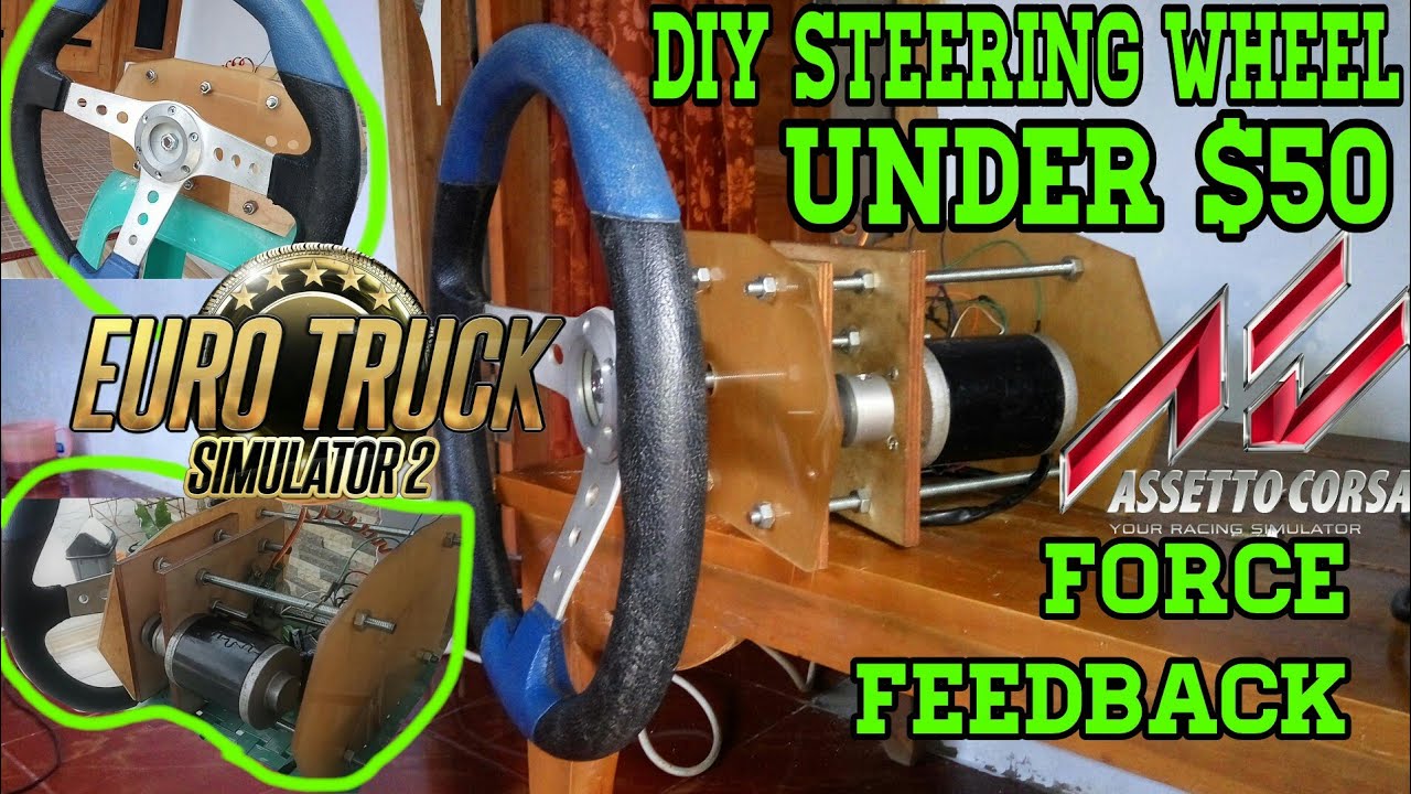 Cara membuat Steering Wheel (DIY Steering Wheel Force feedback Forza Horizon Ets2 assetto Corsa )