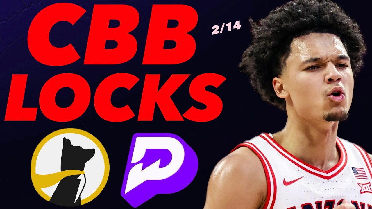 PRIZEPICKS CBB SATURDAY 2/14/26 - 4 FREE PICKS!!!  (INSANE PAYOUT!!!) - BEST PLAYER PROPS - TODAY