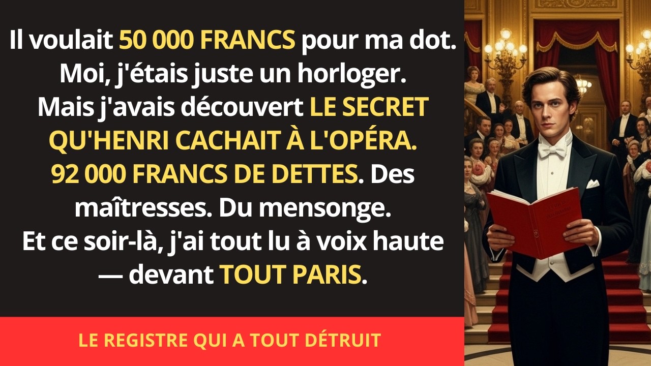 Mon père refusa 50 000 francs pour la dot… alors j’ai ouvert le registre des dettes d’Henri à l’Opé.