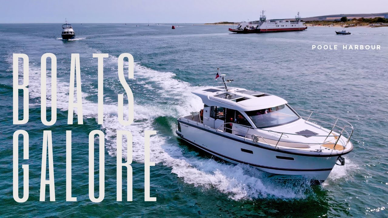 Bucket loads of motor boats in Poole Harbour