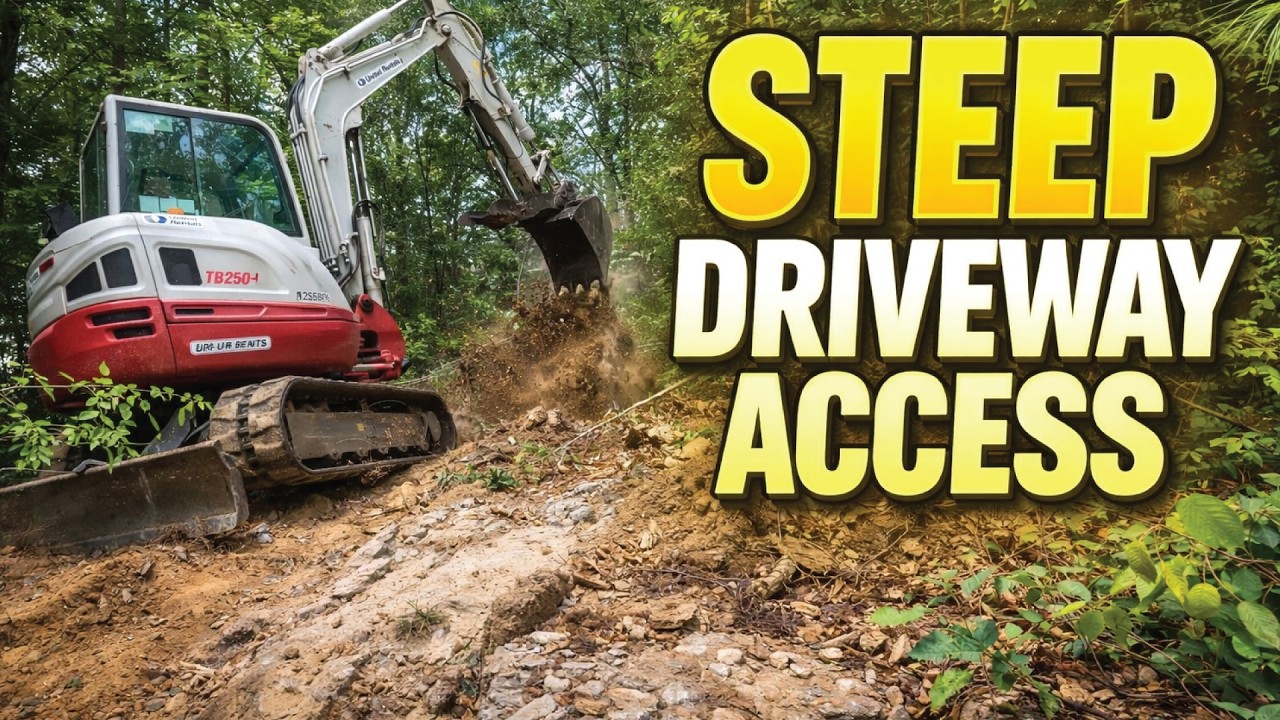 Steep Driveway and Bedrock Problems | Property Clearing for New Build