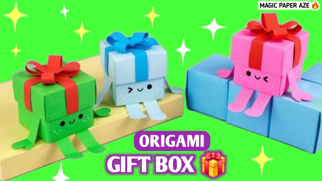  How to Make a Cute Origami Gift Box 🎁 | Easy Paper Craft Tutorial