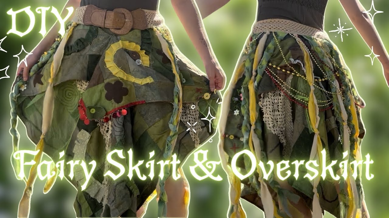 making a patchwork handkerchief fairy skirt & overskirt 👗🧚✨