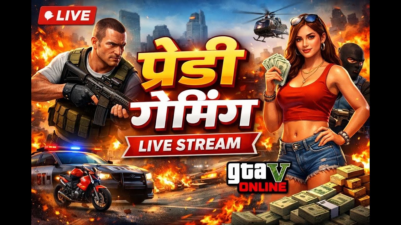 🔴 GTA 5 Live Stream Hindi | GTA V Online Gameplay | High Level Missions & Heist | PradyGaming