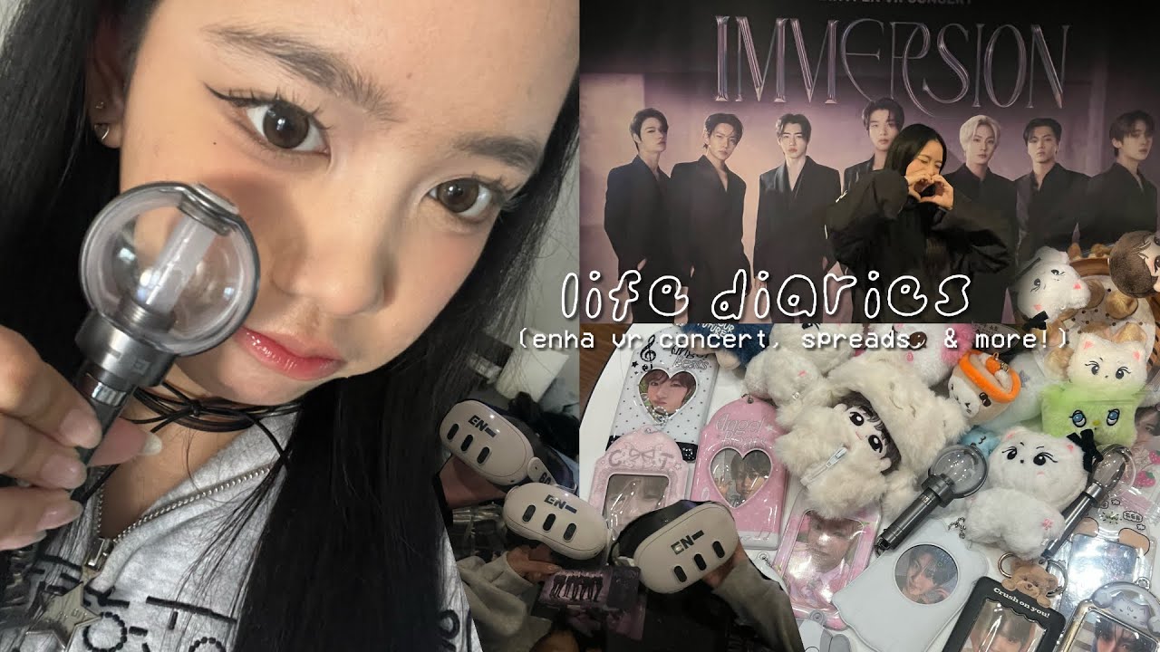 life diaries 🐈 : going to enhypen vr concert, kpop stan spreads, spending time with friends