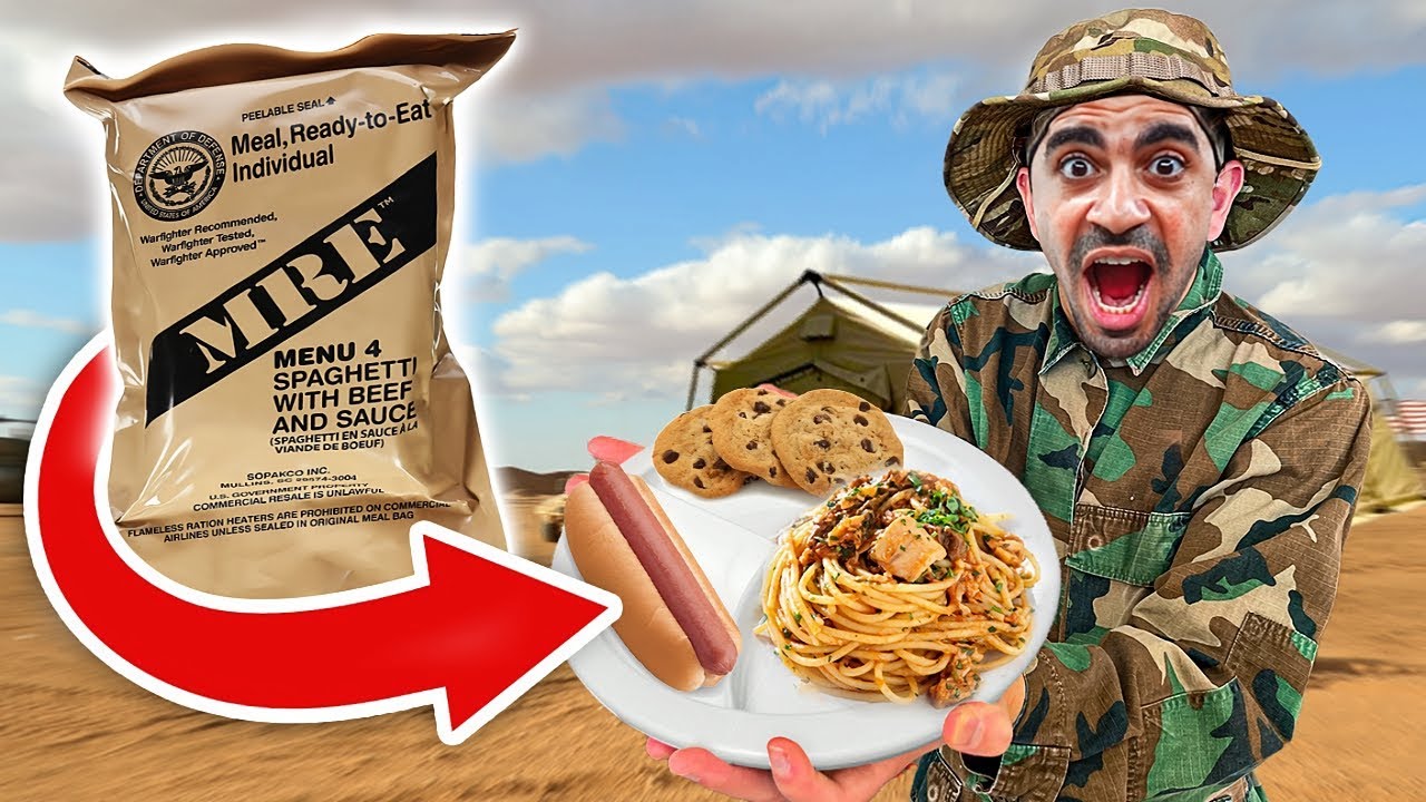 تحدي أكل وجبات طعام الجيش الأمريكي 🪖🔫 - U.S Military Meals