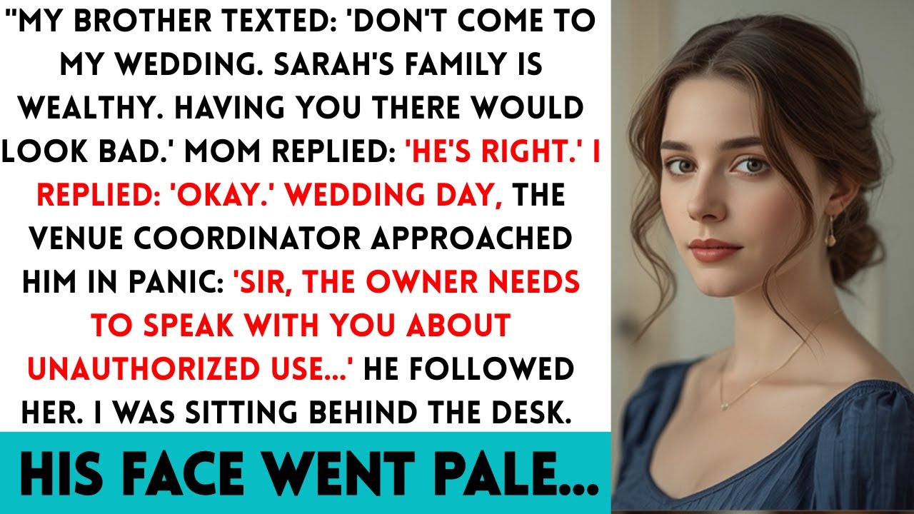 Brother Texted 'Don't Ruin My Wedding With Your Poverty' - Then He Saw The Guest List