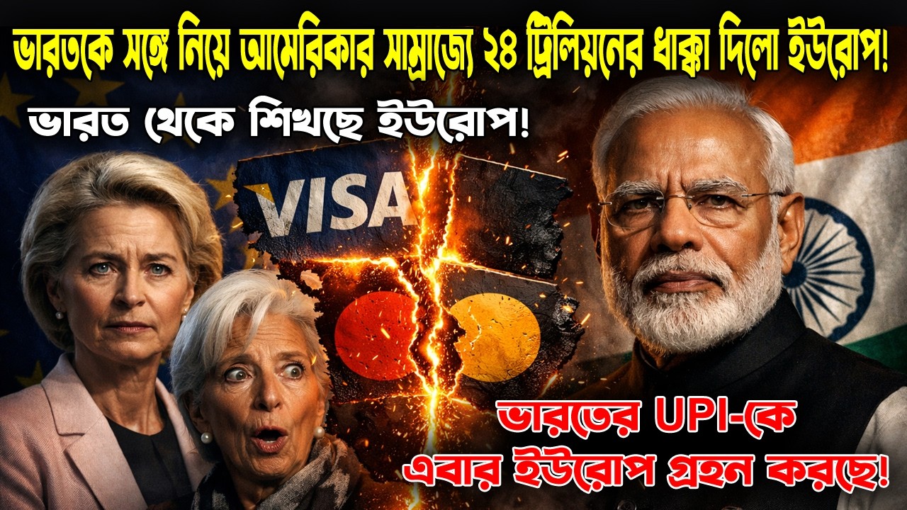 ২৪ ট্রিলিয়ন ডলারের ধাক্কা! ইউরোপ কি আমেরিকার বদলে ভারতের UPI বেছে নিল?| Odvut Othocho Bastab