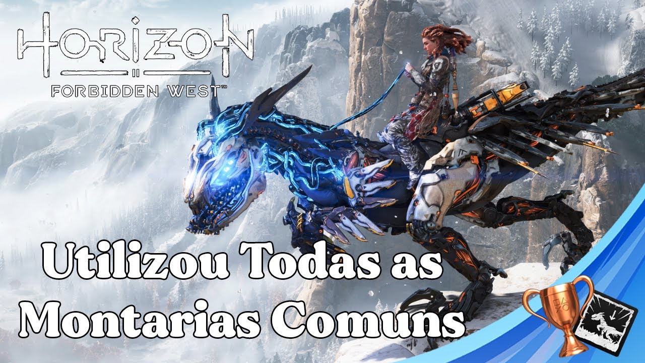 HORIZON FORBIDDEN WEST - TROF&Eacute;U UTILIZOU TODAS AS MONTARIAS COMUNS - GUIA DE TROF&Eacute;US - PS4