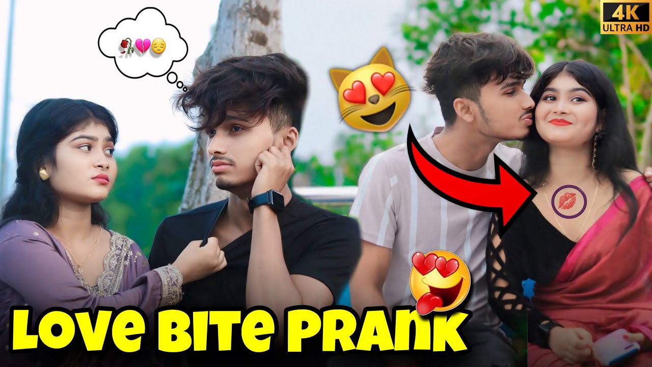 LOVE 💋Bite Prank On Debjit 😘 He Slapped Me 🥹 FT. Ami Debjit || Miss Barsha