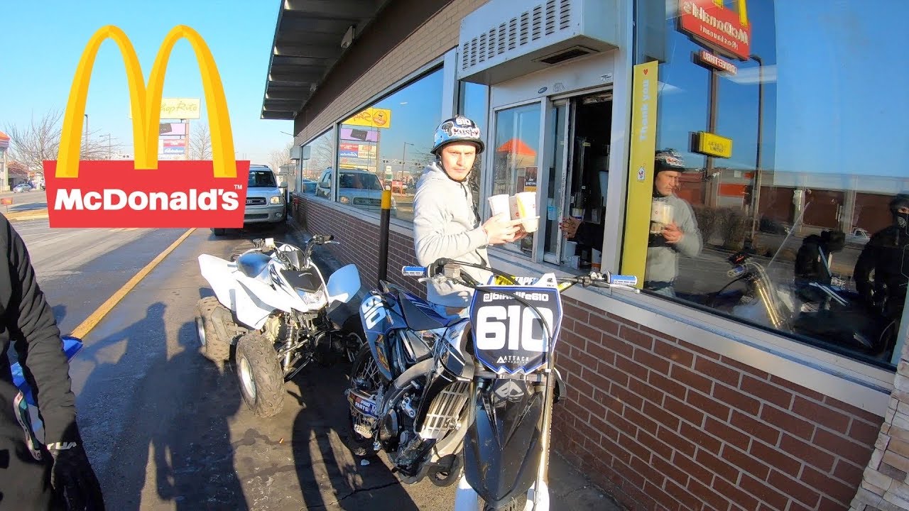 MCDONALDS DRIVE THROUGH ON QUADS ! | BRAAP VLOGS