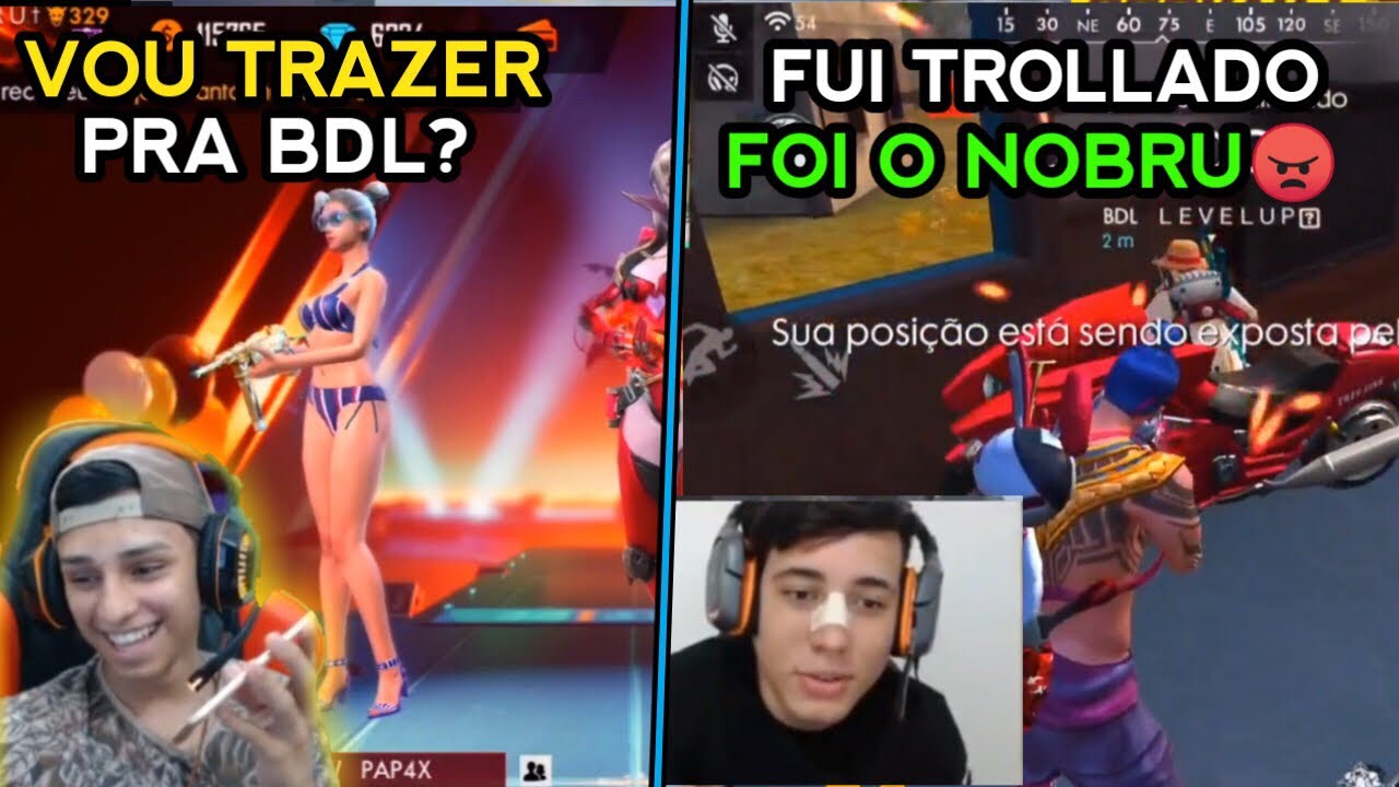 NOBRU DOA PRESENTE PRA TELADOR E DESCOBRE QUE É PRO PLAYER?, LEVELUP É TR0LLAD0 DE FORMA ENGRAÇADA