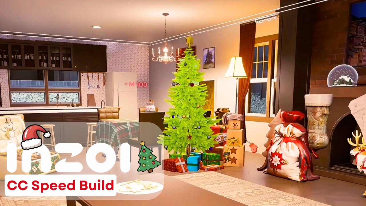 🎄Cozy Christmas Family Home | Inzoi Speed Build 🎄