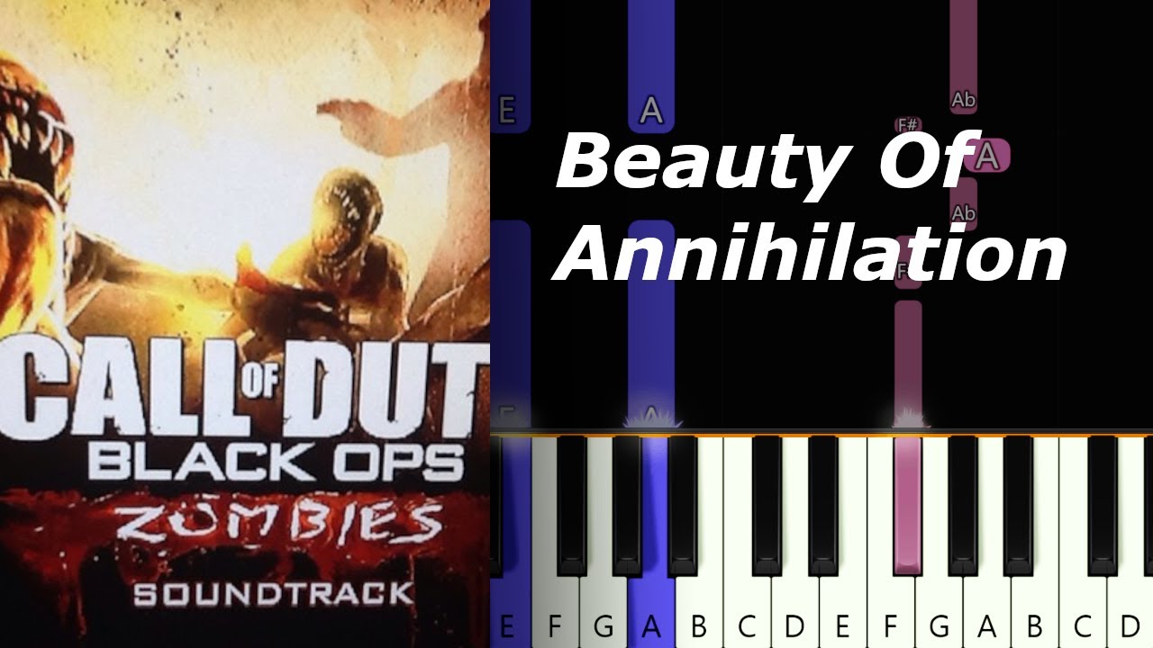 Treyarch Sound - Beauty Of Annihilation  (piano tutorial)