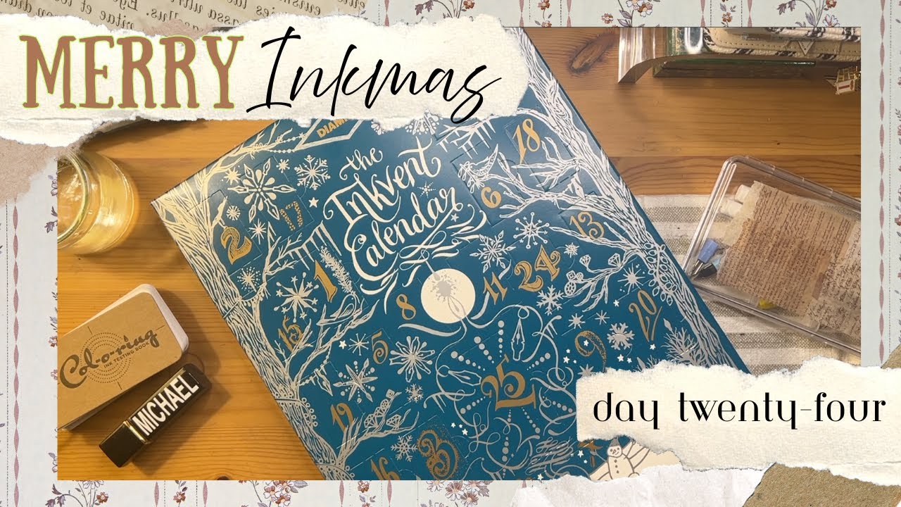 Набор чернил Diamine Teal Inkvent - День 24 | Antler Baggage | Inkmas 2026