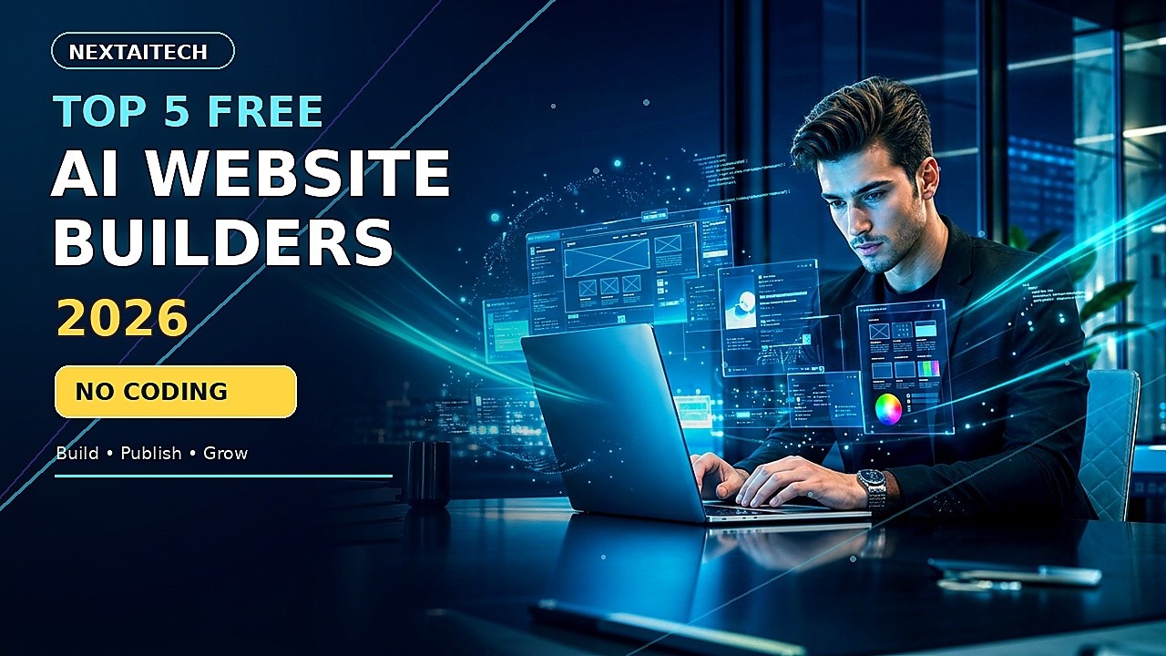 Top 5 FREE AI Website Builders in 2026 (No Coding Required!) 🚀