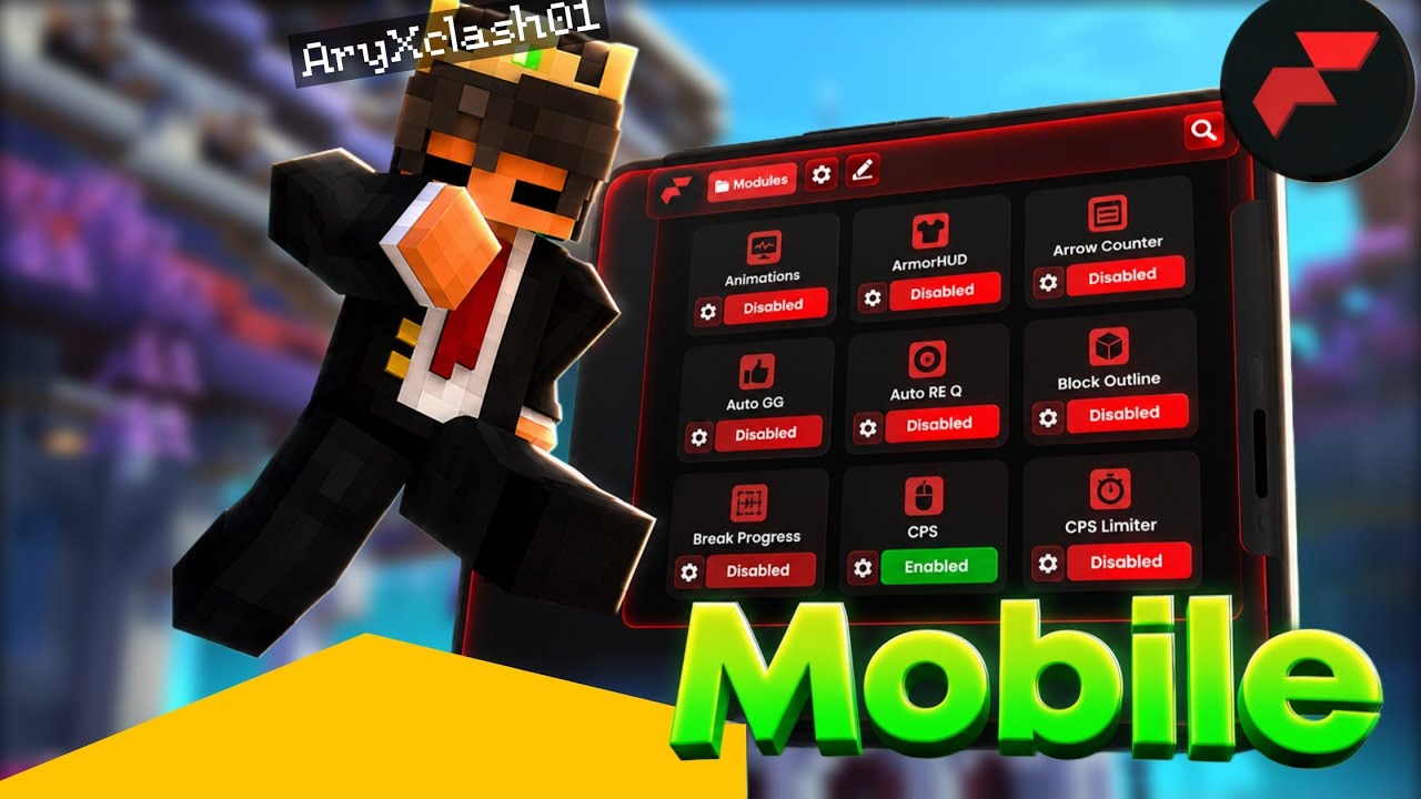 Flarial Client for mobile 📲🔥 | Best client for MCPE (bedrock) ✅🔥