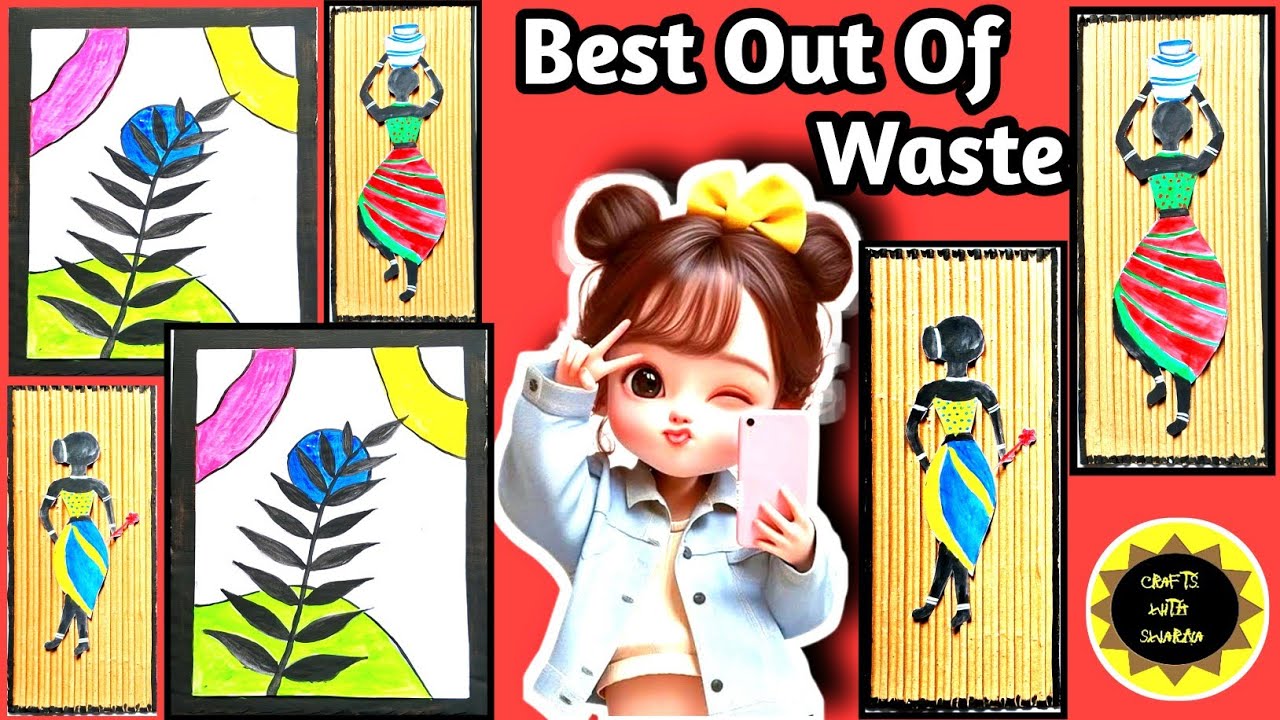 DIY Asthetic Wall Hanging From Waste Cardboard | Waste Material Craft | Best Out Of Waste | *JUGAD