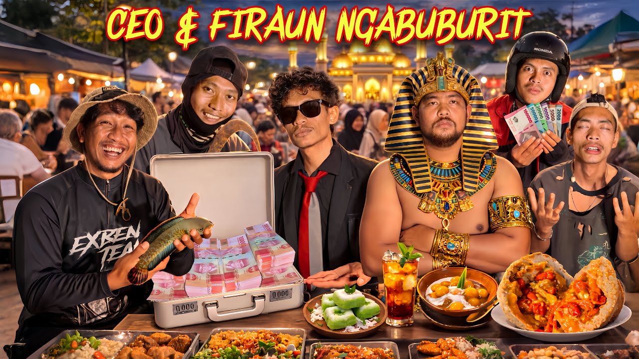 COSPLAY CEO & FIRAUN NGABUBURIT KELILING DESA CARI TAKJIL BUAT WARGA TERTAWA