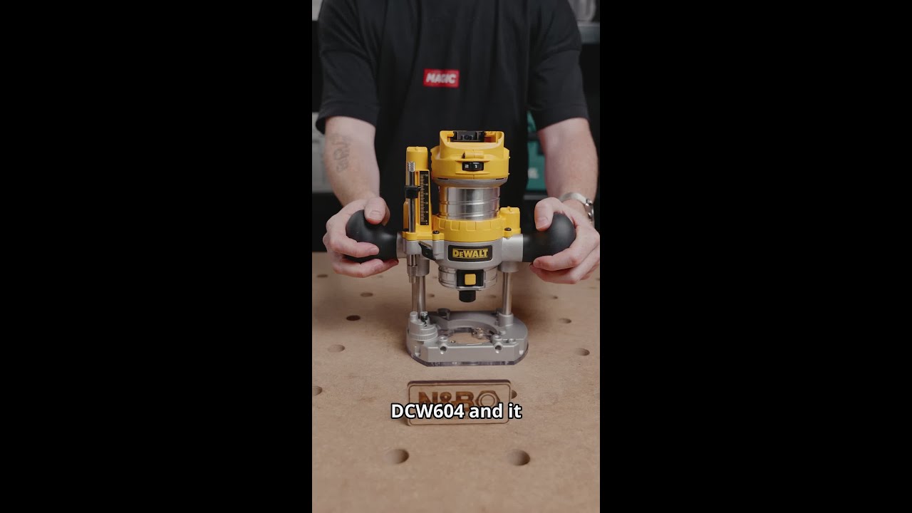 How to change between the plunge base and fixed base (DewWalt DCW604NT)