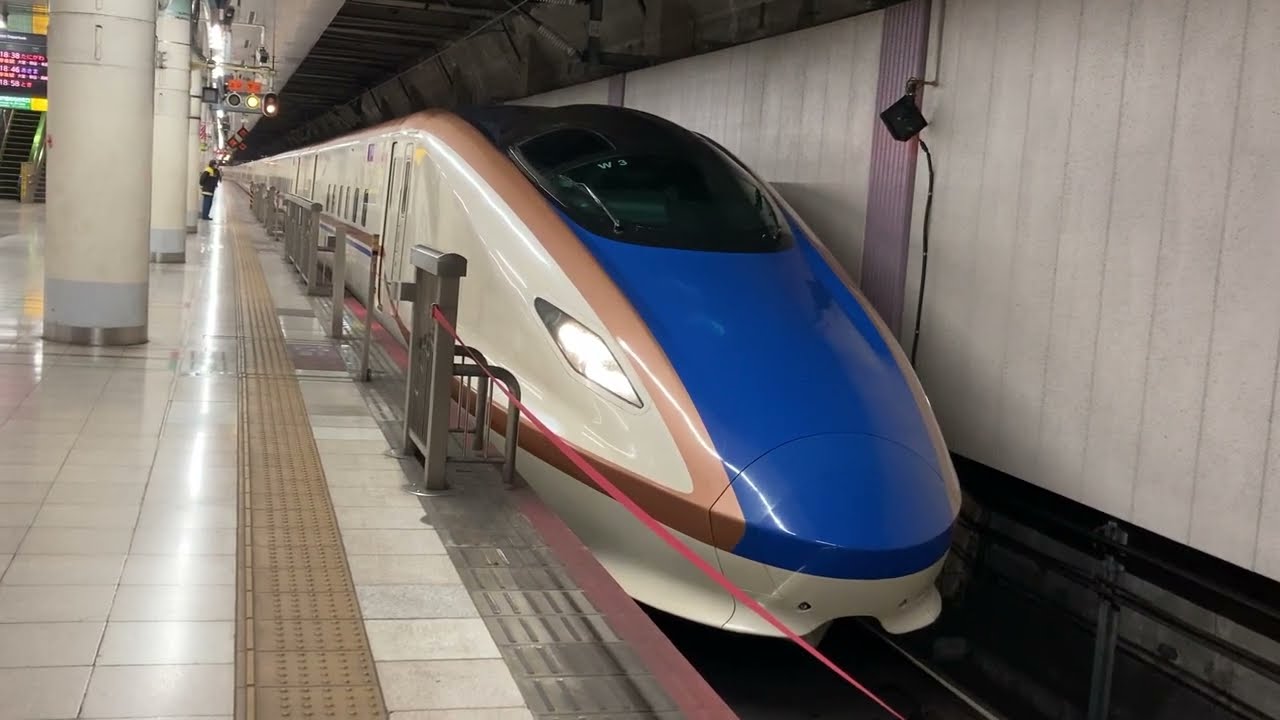 【北陸新幹線】W7系 W3編成 (かがやき515号) 上野駅 19番線 発車シーン！