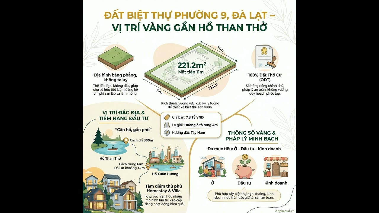 [PODCAST] Đất Biệt Thự Ngô Văn Sở, Phường 9 – Vị Trí Gần Hồ Than Thở