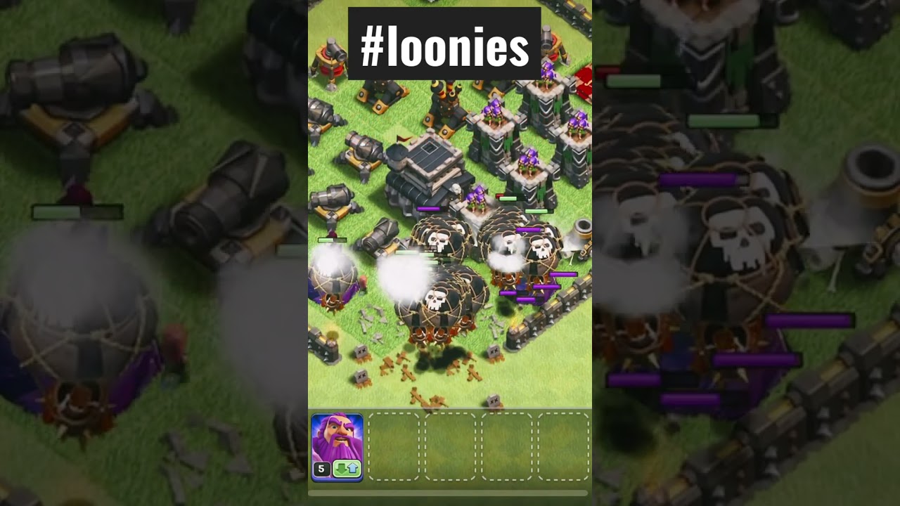 Clash of Clans (50 loonies) #shorts #clashofclans #mass #balloon #attack