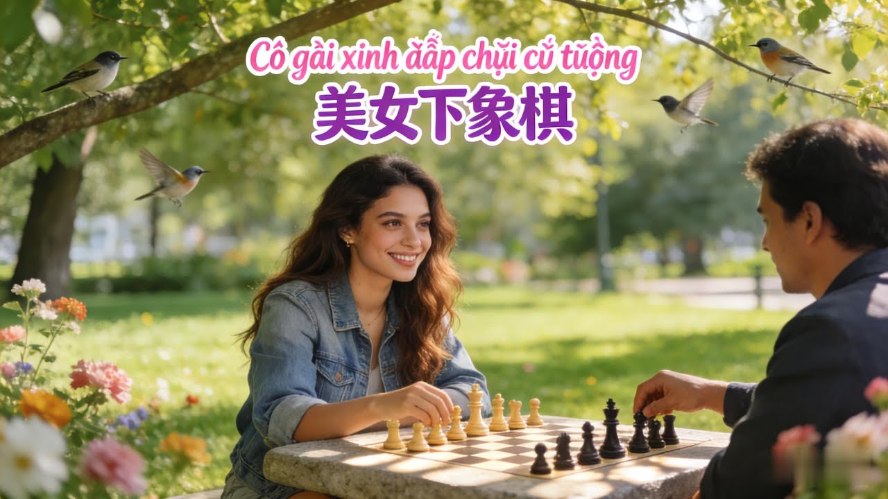 颜值甜妹下狠棋！弃双兵换先手，最后一步底线闷宫杀燃爆公园棋摊 #弃兵攻杀 #底线闷宫杀 #美女象棋大神 #公园象棋 #名场面