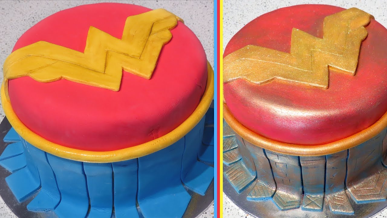 Wonder Woman Cake Decorated 2 Ways | CupcakeGirl