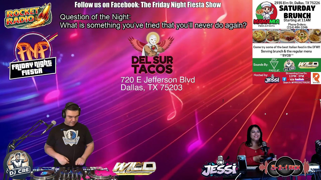 The Friday Night Fiesta Show!! DJ Cre, DJ Wild, Jessi, & 3-2-1 Rick (Freestyle Mix)