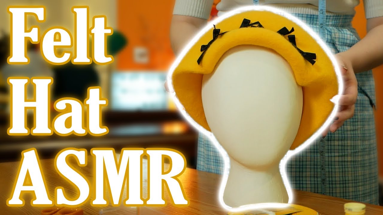 ASMR Felt Hat Making 🎧 👒 | Millinery | How to make a felt hat