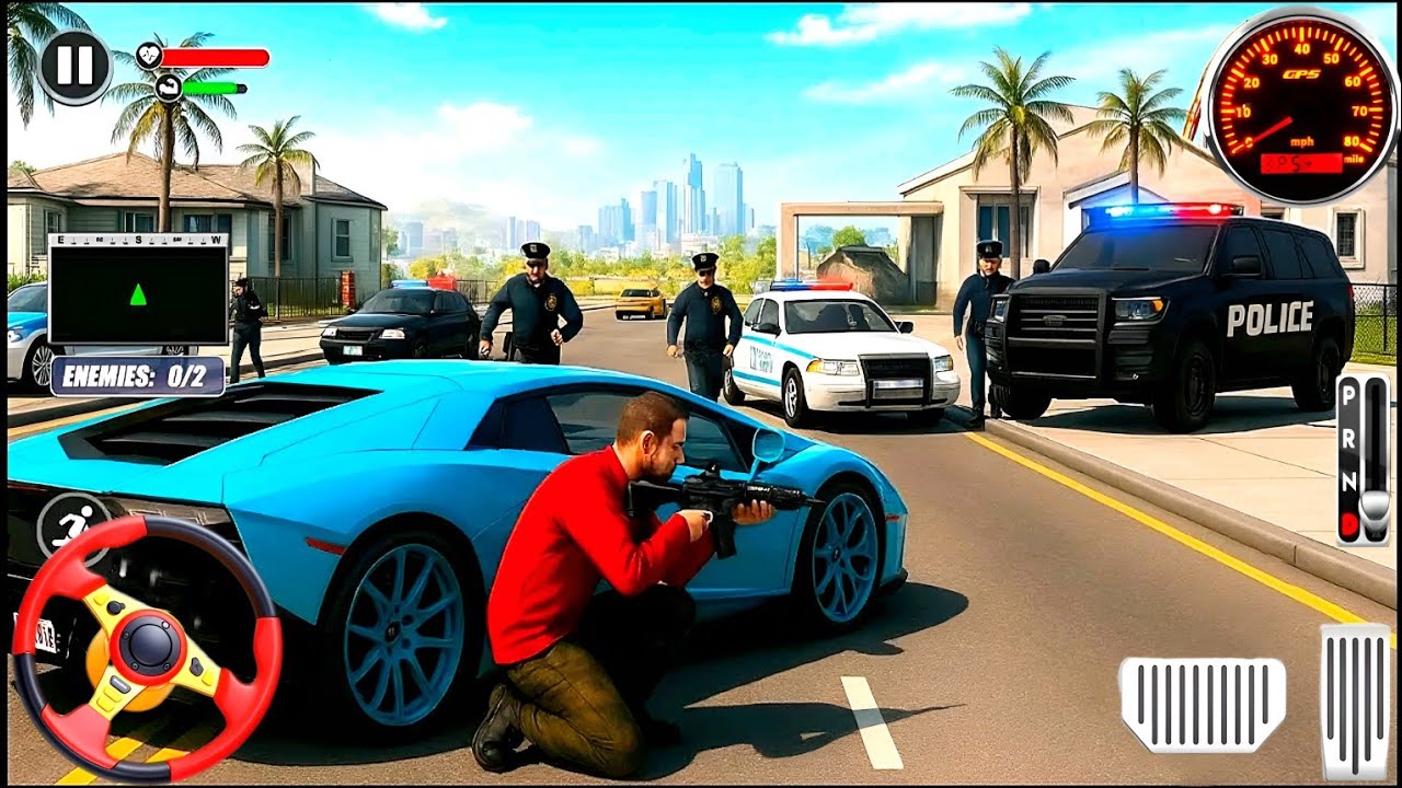 New Police Car Chase Simulator 3D - Real Multi-Storey Cars Driver - Android GamePlay