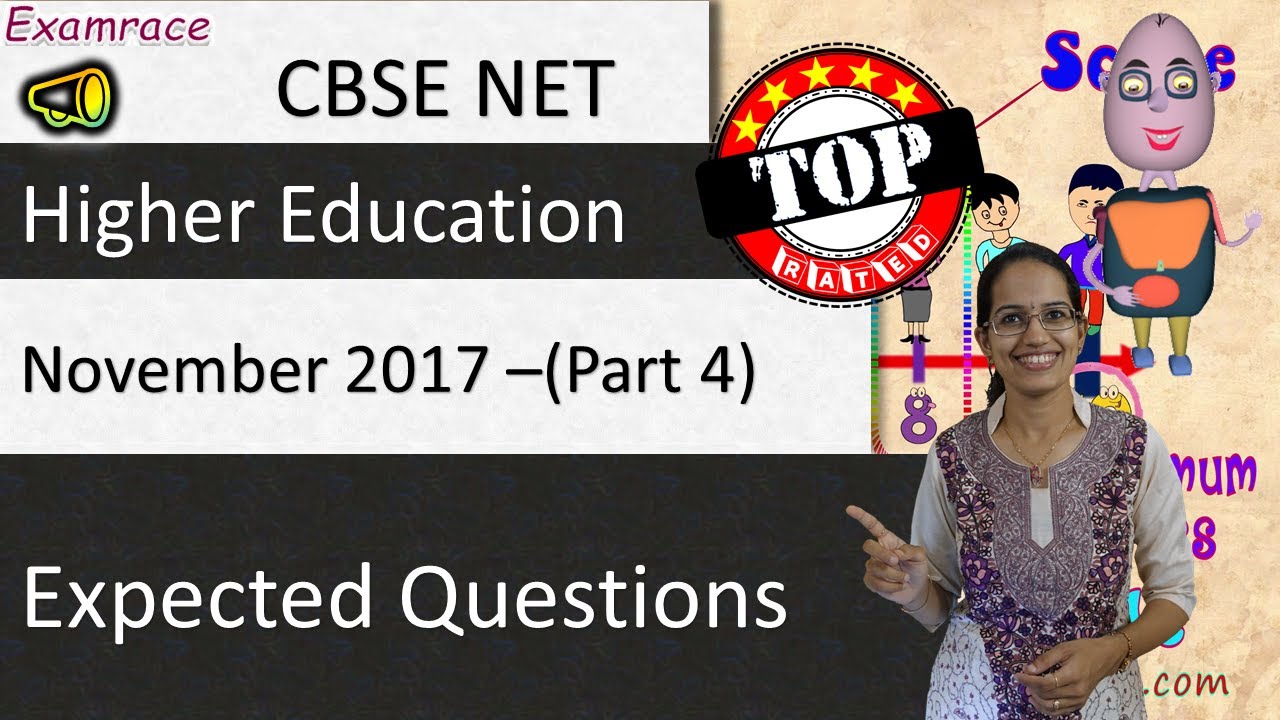 Expected Questions NTA NET November 2017 Paper 1: Higher Education (Part 4 of 4)