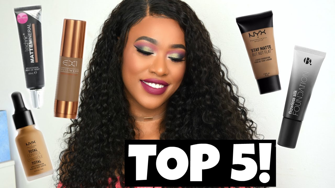 MY TOP 5 DRUGSTORE FOUNDATIONS!