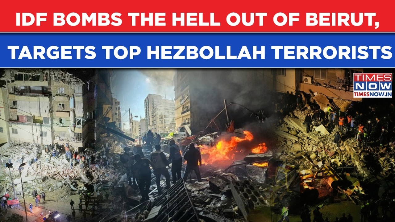 IDF Bombs The Hell Out Of Beirut As It Targets Hezbollah Top Leaders| Aftermath On Cam