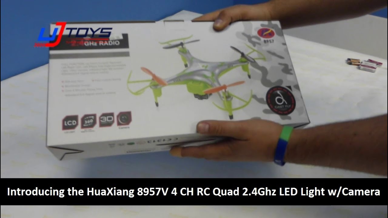 UJToys Introducing the HuaXiang 8957V 4 CH RC Quadcopter 2.4Ghz LED Light with Camera