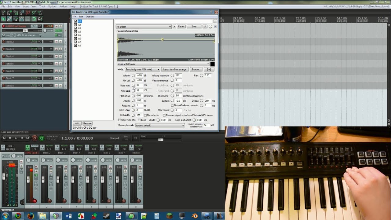 Roland A-800 Pro Reaper Setup Tutorial